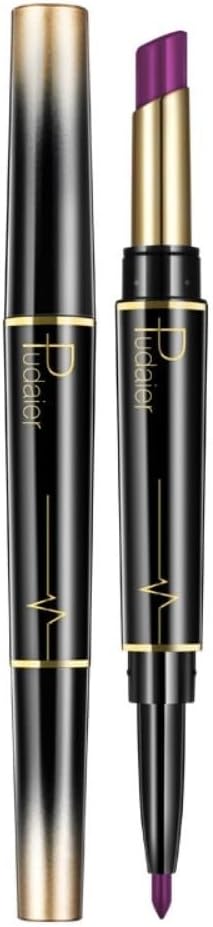 SKY-TOUCH Double Head Matte + Lip Liner Pen Set 2 In 1 One Step Lips Makeup Waterproof Long Lasting Durable Nude Velvet Pen,One Size 16#