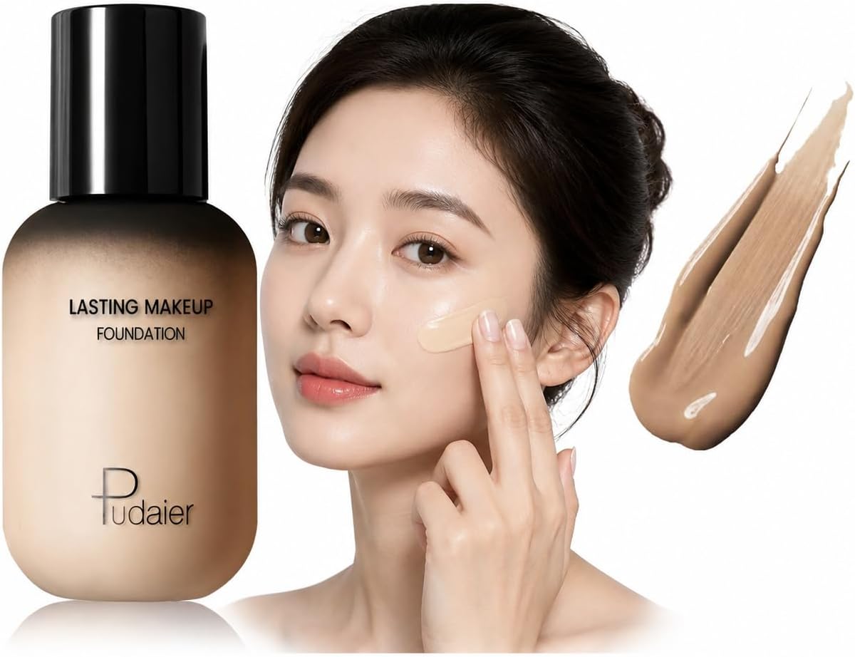 SKY-TOUCH Concealing 24-Hour Liquid Foundation For Face & Body Full Coverage - Invisible Pores, Covering Blemishes(3NL 40ml)