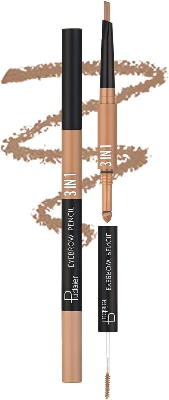 SKY-TOUCH 3 in 1 Eyebrow Pencil, Eyebrow Pencil Eyebrow Powder Eyebrow Cream Set WaterProof Last Longer (#05)