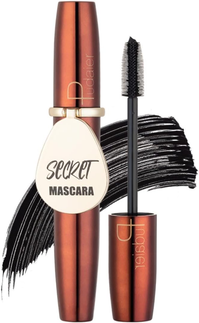 SKY-TOUCH Waterproof Mascara : Volumizing Lengthening Achieve Flawless Lashes with Mirror, Defining, Curling and Long Lasting (Black)