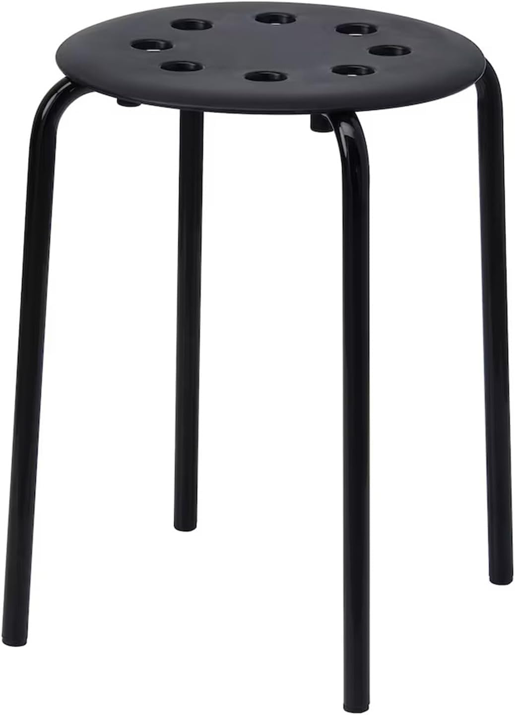 SKY-TOUCH Stackable Marius Stool Chairs, Durable Plastic & Steel, Lightweight, Space-Saving, Anti-Slip Legs, Holds Up to 80kg, Ideal for Indoor/Outdoor Use–Home,Office,Bar,School,Lab