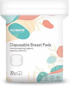 SKY-TOUCH 30 sheet Disposable Breast Pads,Soft Nursing Pads Breast Pads,Wrapped Absorbent Breast Pads for Breastfeeding, Ultra-Absorbent and Portable Breast Pads,Leak-Proof Portable Nipple Pads