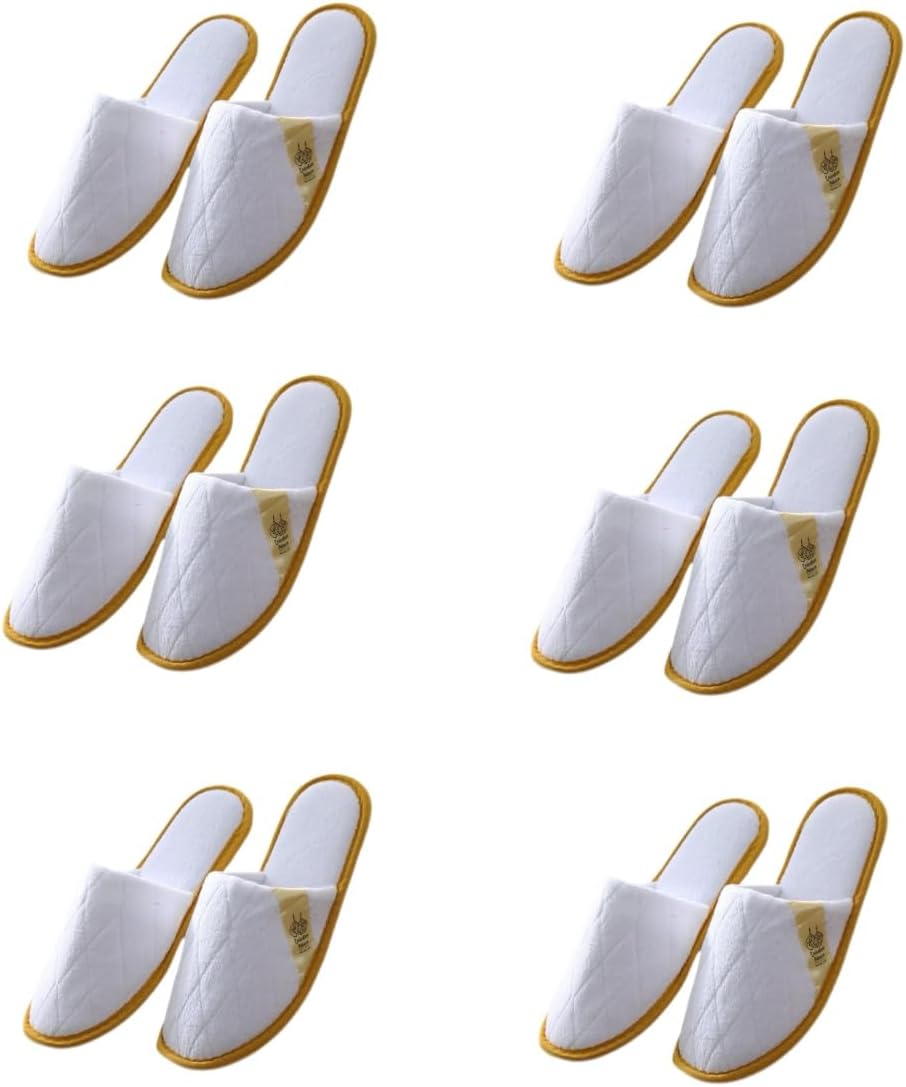 SKY-TOUCH Spa Slippers for Men and Women,Non Slip Disposable Slippers For Guest,Travel Guests Hotel Home,Unisex Fits 36-44 white