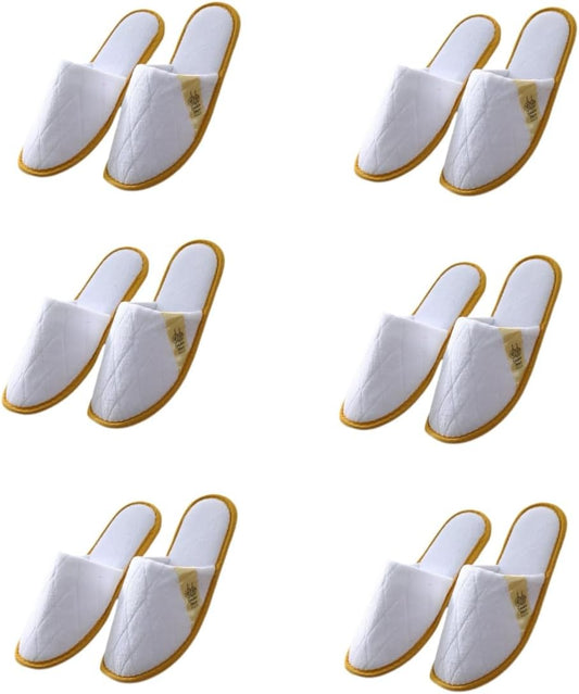 SKY-TOUCH Spa Slippers for Men and Women,Non Slip Disposable Slippers For Guest,Travel Guests Hotel Home,Unisex Fits 36-44 white