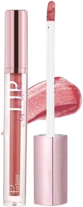 SKY-TOUCH Glitter Matte Lip Glaze – Creamy Velvet Liquid Lipstick with Shimmer Soft Mist Finish – Waterproof, Non-Stick Cup, Transfer-Resistant & Long-Lasting Lip Gloss, Choose from 12 Color (11)