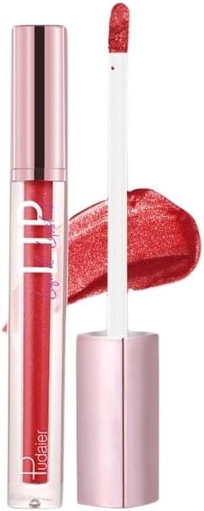 SKY-TOUCH Glitter Matte Lip Glaze – Creamy Velvet Liquid Lipstick with Shimmer Soft Mist Finish – Waterproof, Non-Stick Cup, Transfer-Resistant & Long-Lasting Lip Gloss, Choose from 12 Color (07)