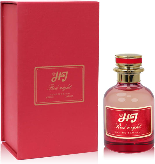 SKY-TOUCH Eau de Parfum, 100ml / 3.4 Fl.Oz, Long Lasting Perfume for Men & Women, Elegant Bottle Design(Red Night)