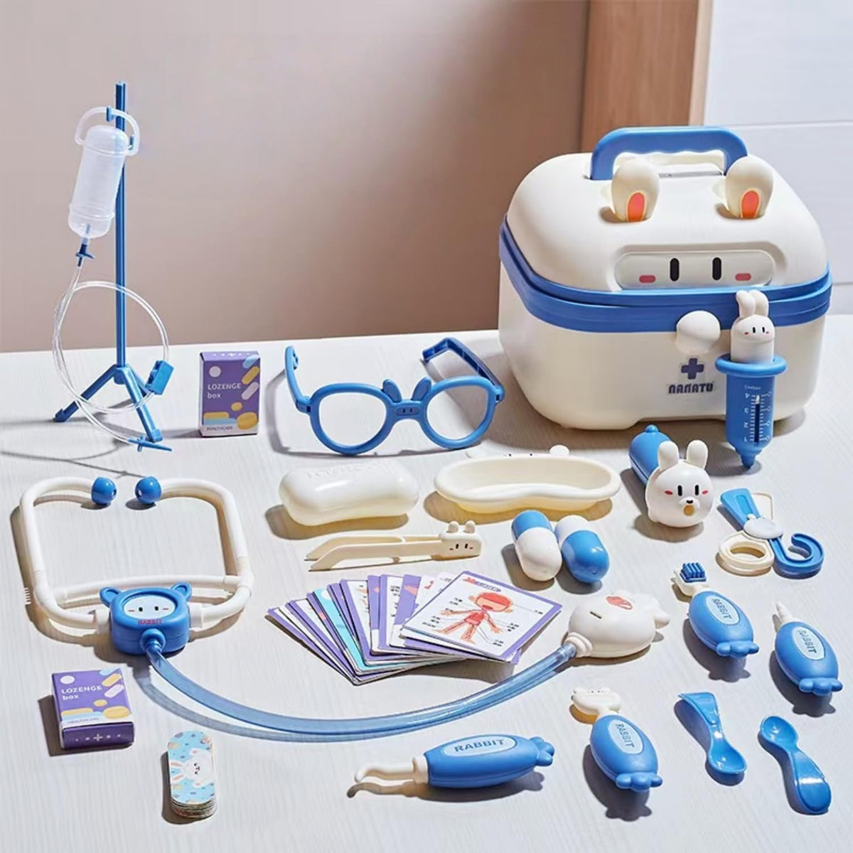 SKY-TOUCH Doctor Kit for Toddlers 36 Months Plus, Simulation Medical Suitcase Toy Set, Simulation Suitcase Toy with Realistic Tools, Children Role Play Doctor, Multifunctional Medical Tool