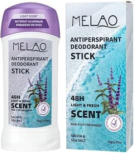 SKY-TOUCH Antiperspirant Deodorant Stick,75g(2.65 oz)，48 Hour Deodorant, Natural Ingredients, Unisex, Sage Sea Salt, Natural Antiperspirant Stick, Gentle for Sensitive Skin, Everyday Travel Size