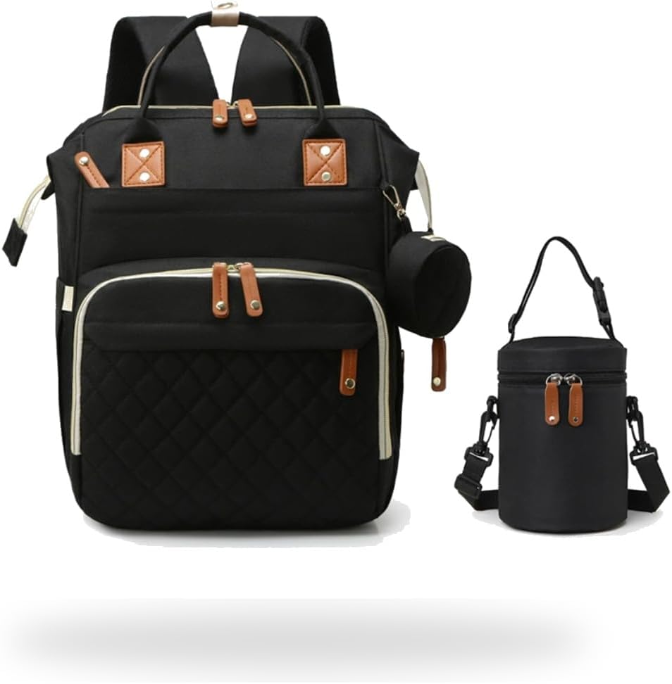 SKY-TOUCH Diaper Mummy Bag, Nappy Backpack Mummy Bag, new born Large Multifunction Travel Backpack changing bag for Mom and Dad, 25x40x16cm, Black
