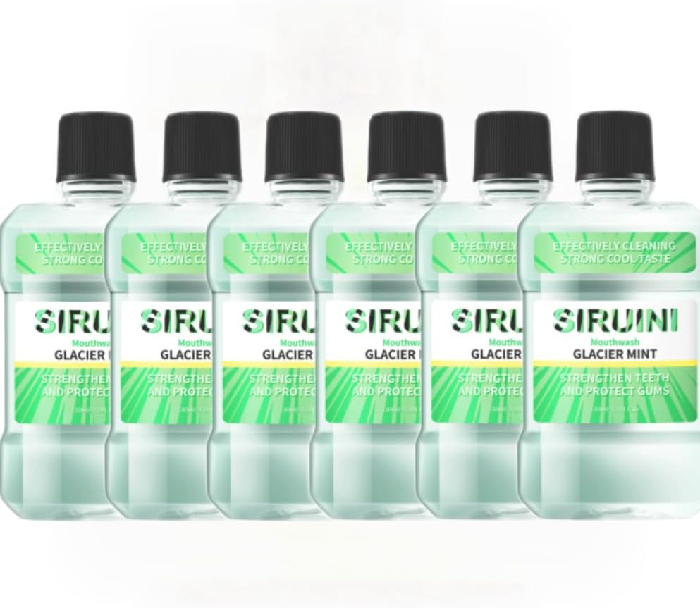 SKY-TOUCH 3-Pack Glacier Mint Mouthwash 250ml – Fresh Breath & Oral Care – Alcohol-Free, Sugar-Free, No Colorants – Gentle, Safe, & Refreshing