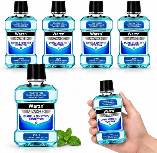 SKY-TOUCH 6 PCS Herbal fragrance Mouthwash, 250ml, Kills 99% of Germs, Freshens Breath, Prevents Plaque, Daily Use