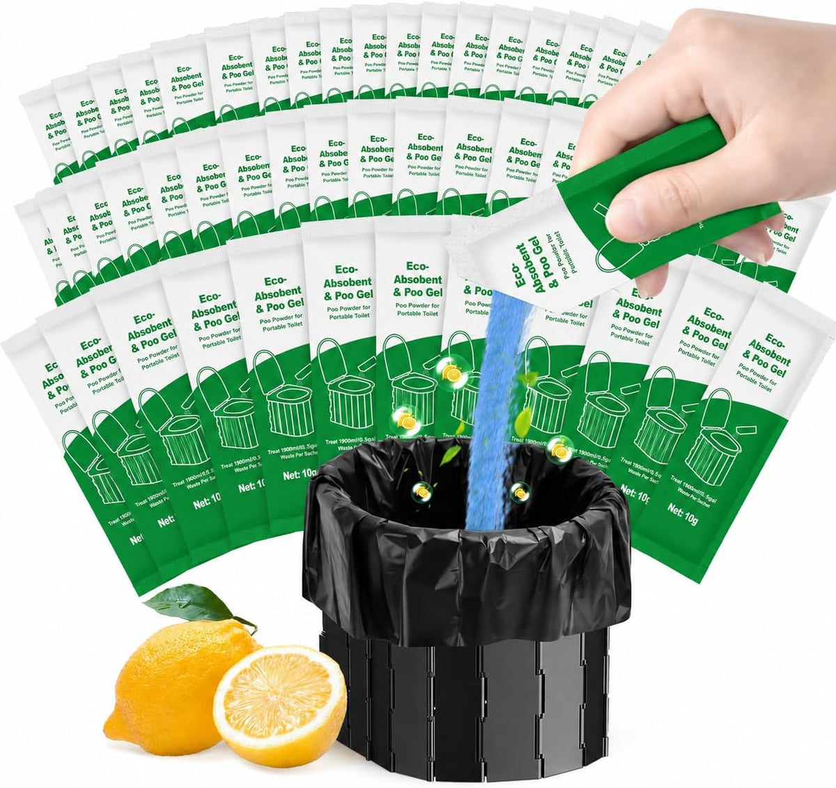 SKY-TOUCH Portable Toilet Gel Powder