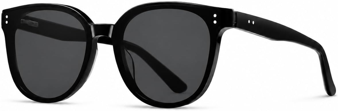 SKY-TOUCH Unisex Retro Oval Sunglasses — Acetate Frame+Titanium hinge, Polarized Lenses Suitable for Driving and Sports, Eco-friendly Packaging