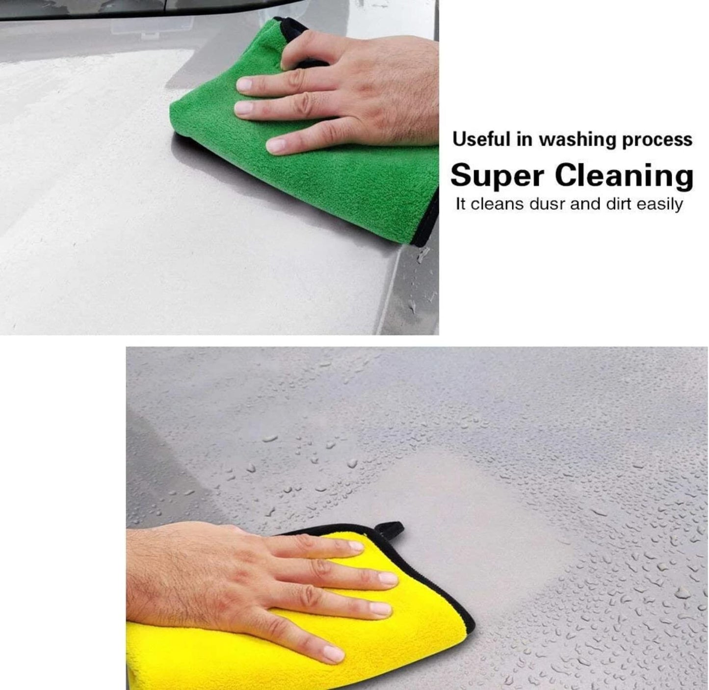 SKY-TOUCH 3pcs Microfiber Drying Towel for Car Cleaning and Detailing