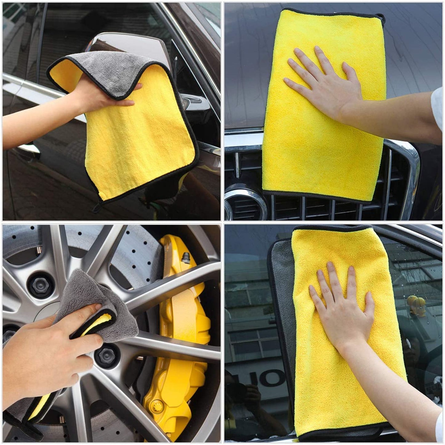 SKY-TOUCH 3pcs Microfiber Drying Towel for Car Cleaning and Detailing