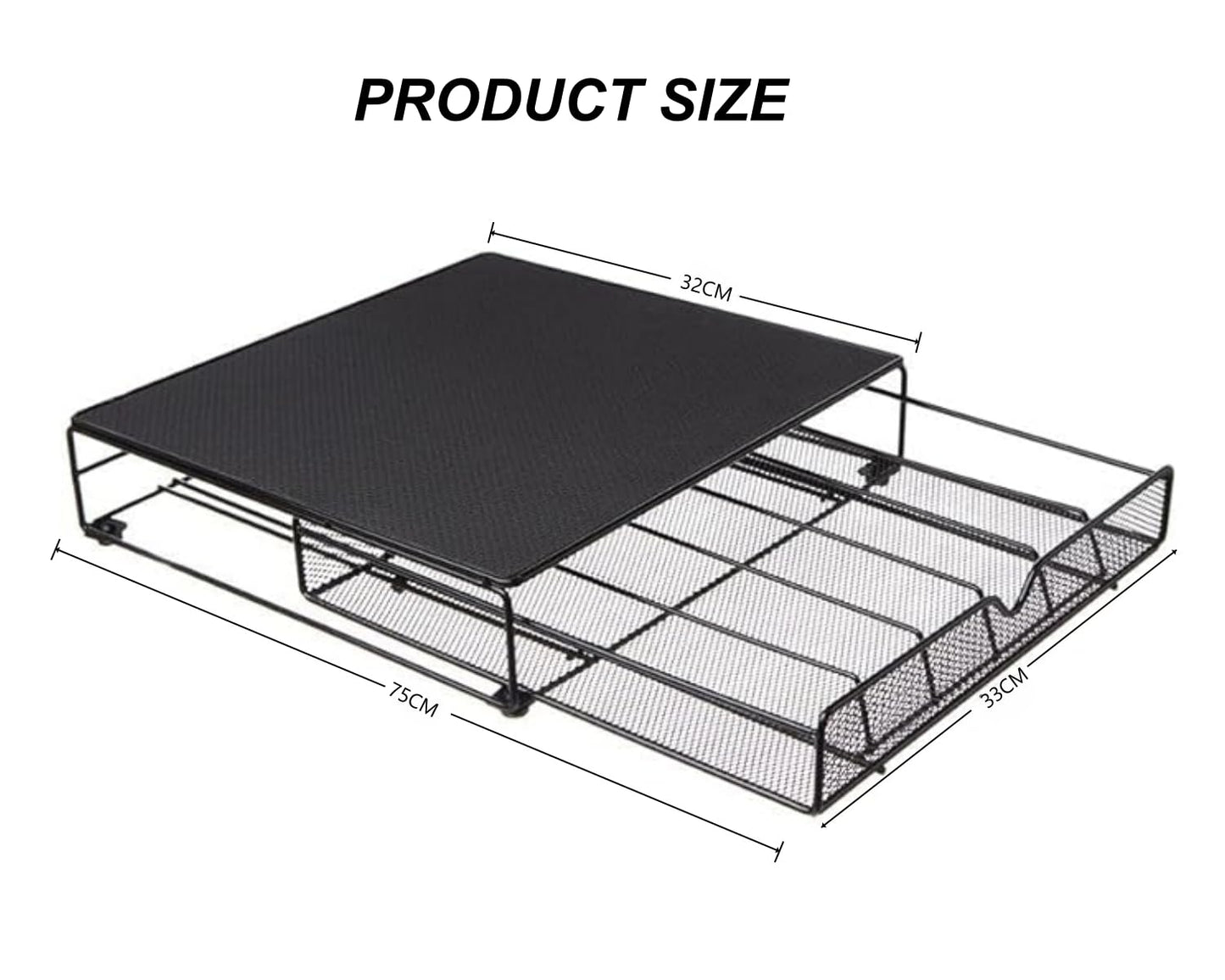 SKY-TOUCH Coffee Pod Drawer, 36 Pcs Coffee Capsule Holder Space-Saving Coffee Pods Kitchen Organizer