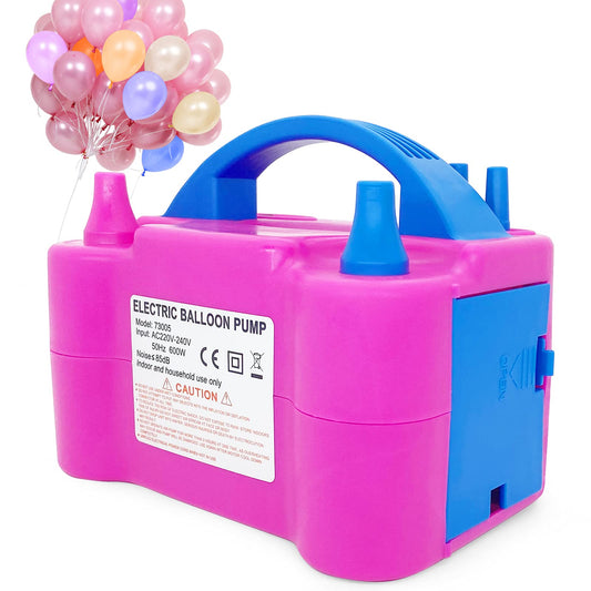 SKY-TOUCH Electric Balloon Pump, Portable Balloons Air Pump for Balloon Arch, Balloon Garland, Party Decorations, Kids Birthday, Baby Shower, Party Supplies & Decorations, Pink