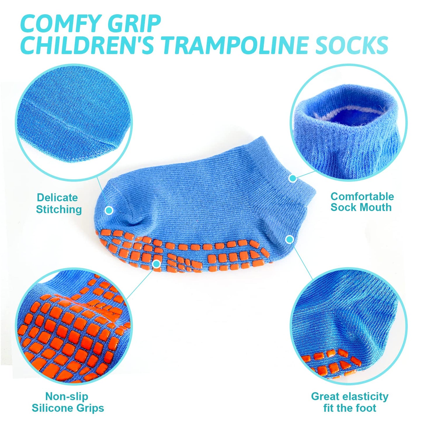 SKY-TOUCH Non Slip Parent-Child Socks, Anti-Slip Sock trampoline Sock for Boys Girls Baby Kids, Non-slip Yoga Socks Women 29-42