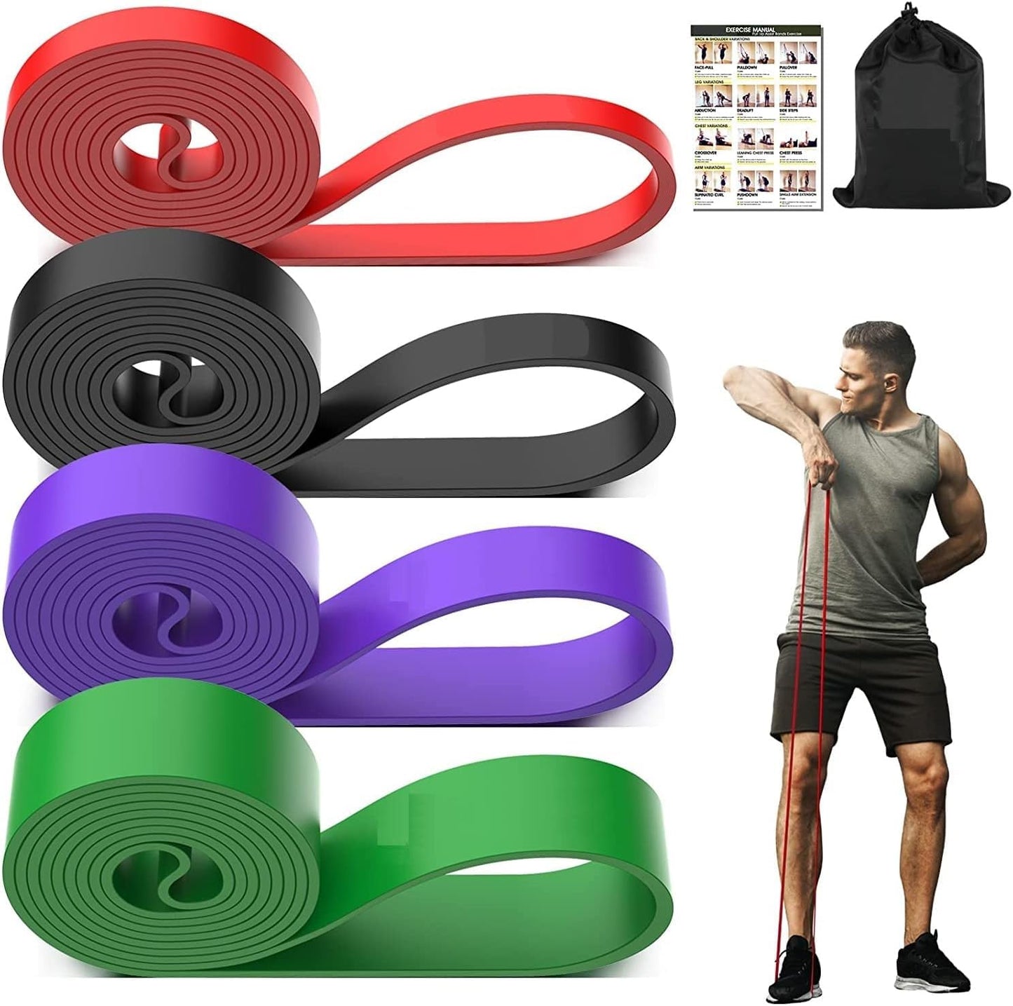 SKY-TOUCH Pull Up Assist Bands, Stretch and Mobility Bands for Resistance Training, Physical Therapy and Home Workout
