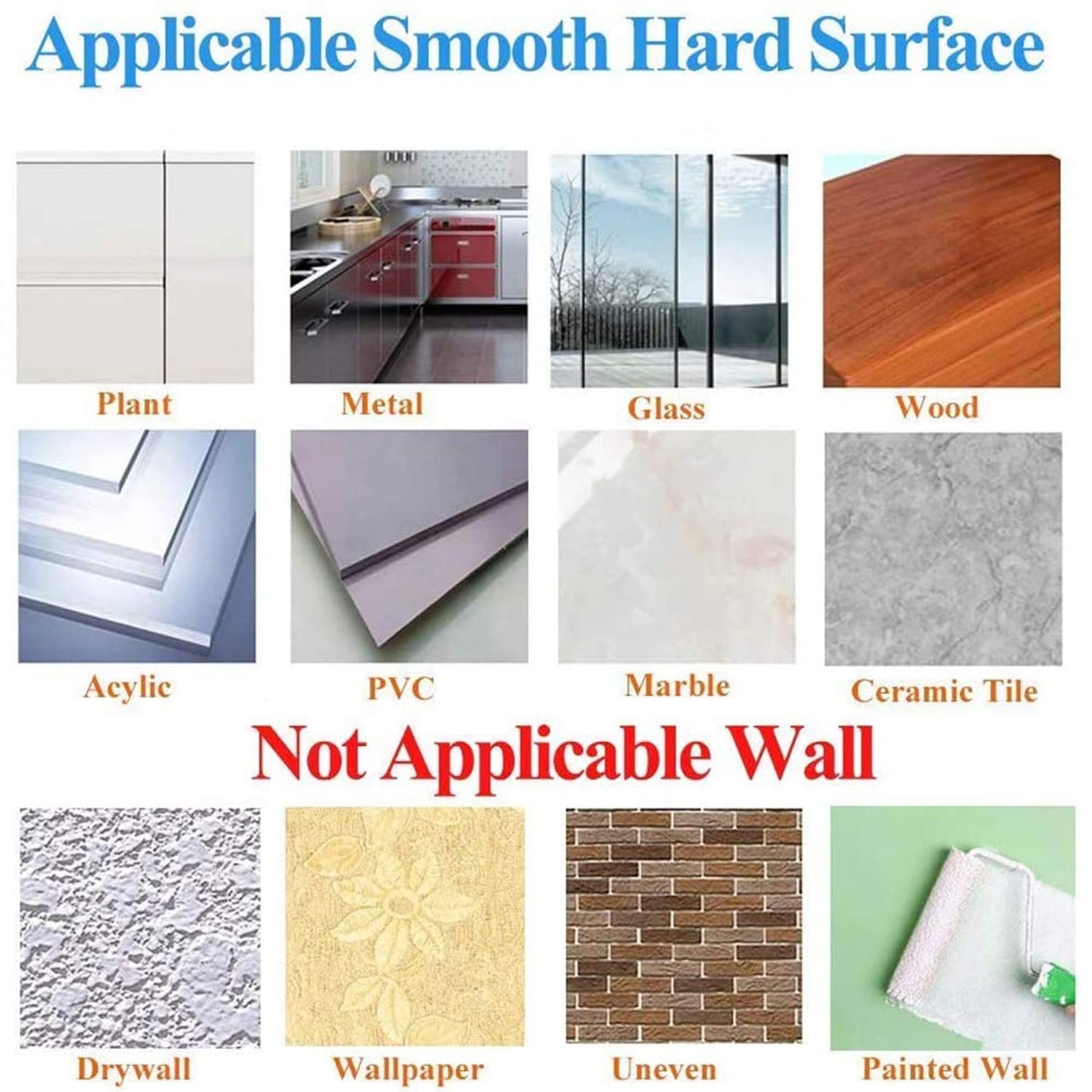SKY-TOUCH Adhesive Hooks Heavy Duty Wall Hooks 20Pack 8kg (Max) Self Adhesive Hook