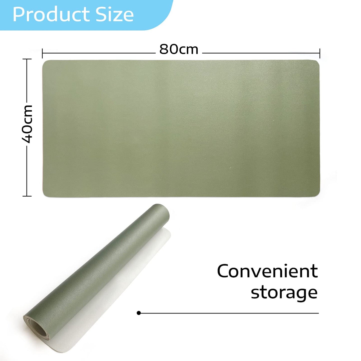 SKY-TOUCH Multifunctional Desk Pad 80x40cm, Leather Computer Mouse Pad Office Desk Mat Extended Gaming Mouse Pad, Non-Slip Waterproof Dual-Side Use Desk Mat Protecto