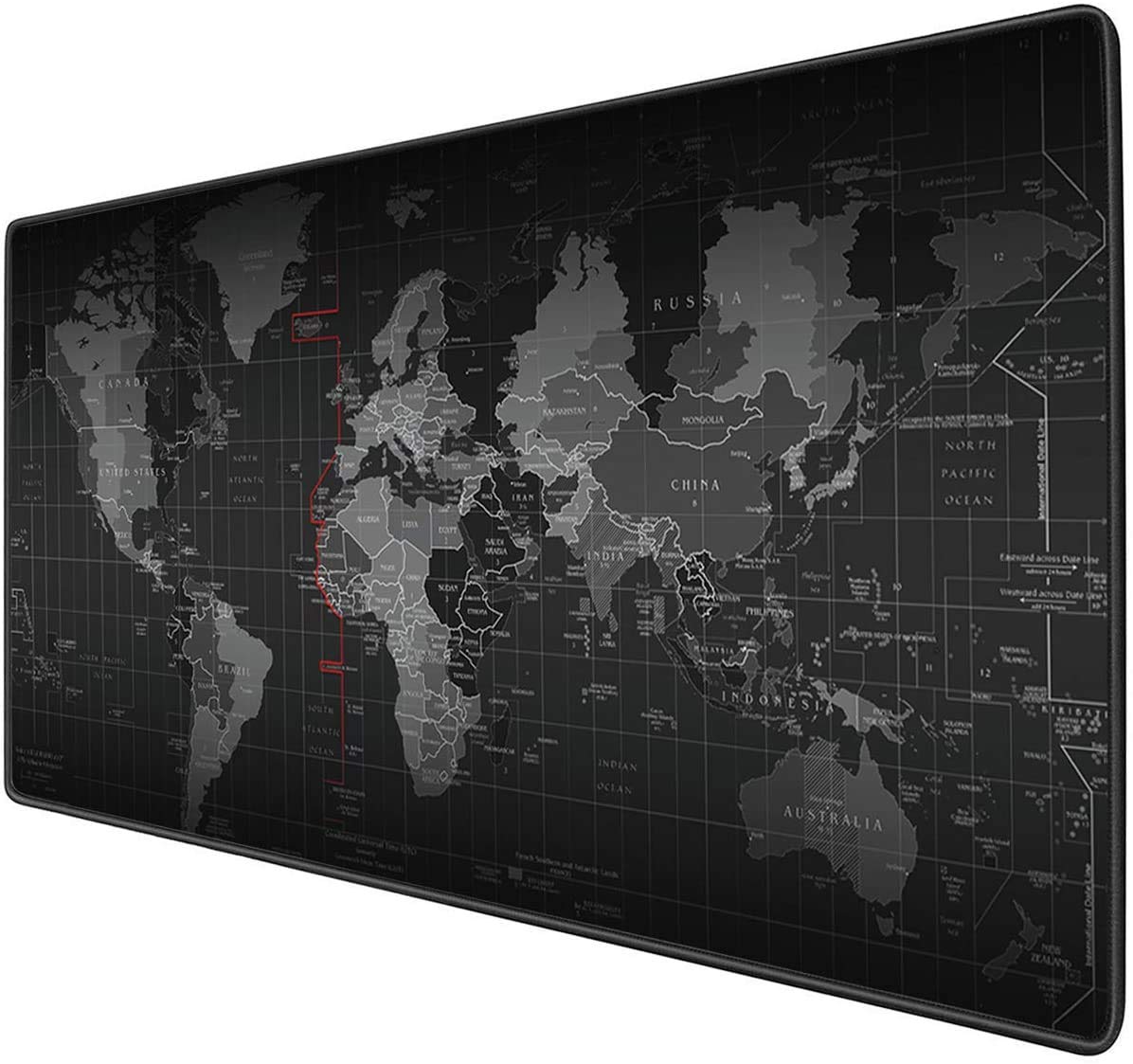 SKY-TOUCH Large Gaming Mouse Pad 900x400mm, World Map Desk Pad Anti-Skid Rubber Base and Stitched Edges, Keyboard Mouse Mat for Gamers, Home, Office and Studio