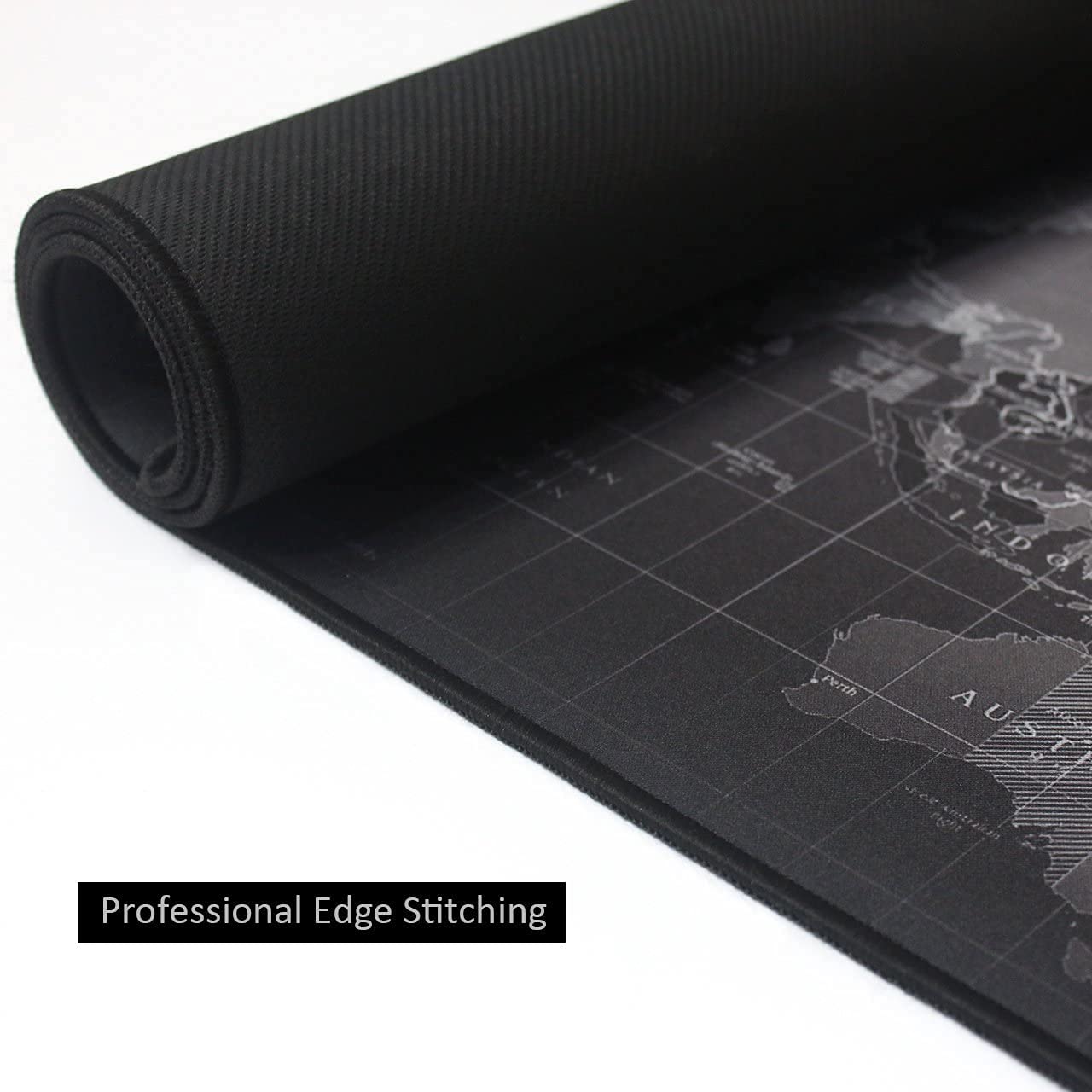 SKY-TOUCH Large Gaming Mouse Pad 900x400mm, World Map Desk Pad Anti-Skid Rubber Base and Stitched Edges, Keyboard Mouse Mat for Gamers, Home, Office and Studio