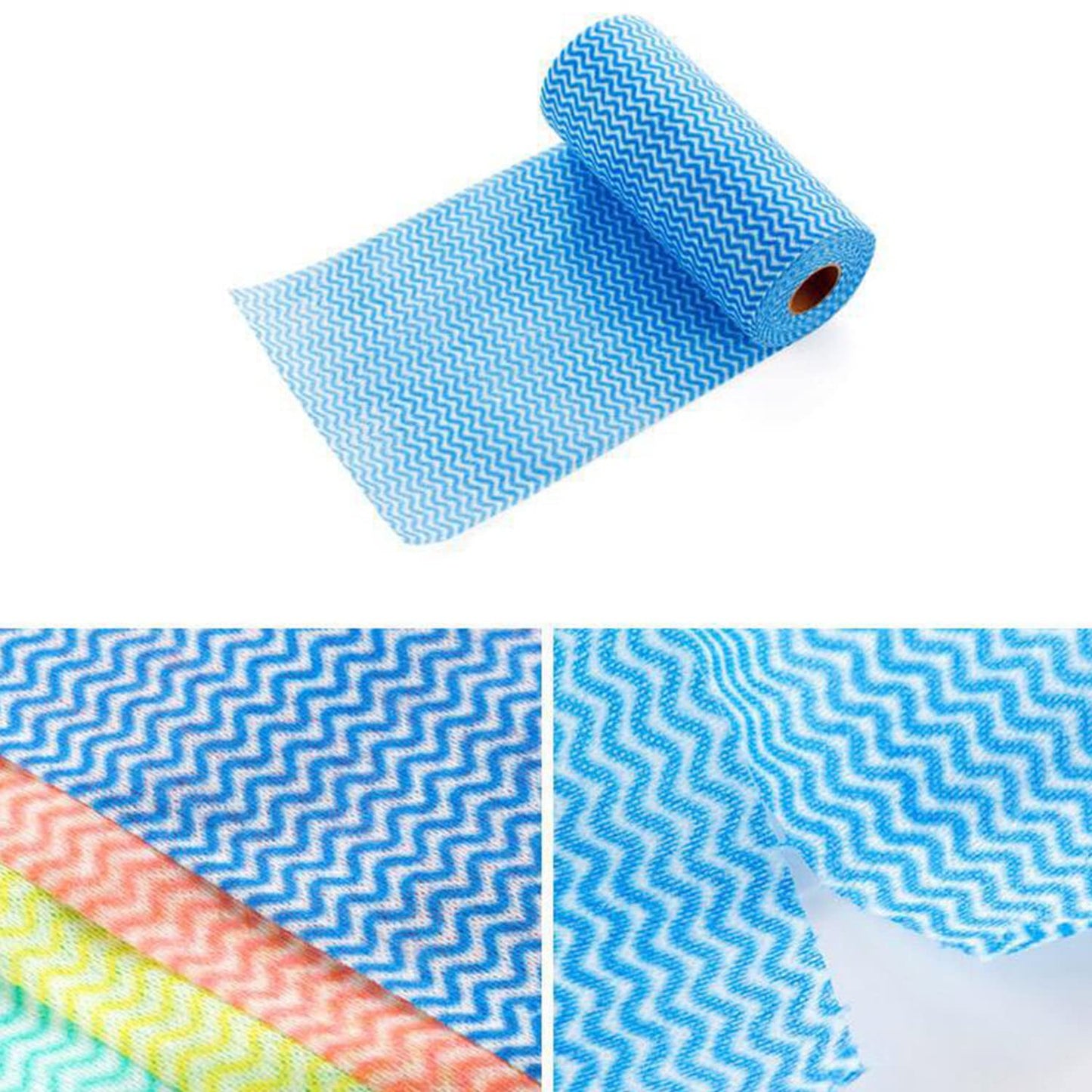 SKY-TOUCH 3 Rolls Reusable Cleaning Wipe Sheet, Multipurpose Towel Cleaning Cloth, Disposable, Non-Stick Wiping Rags, Household Paper Towels for Kitchen, House Cleaning Cloth Towel, 6974042151935