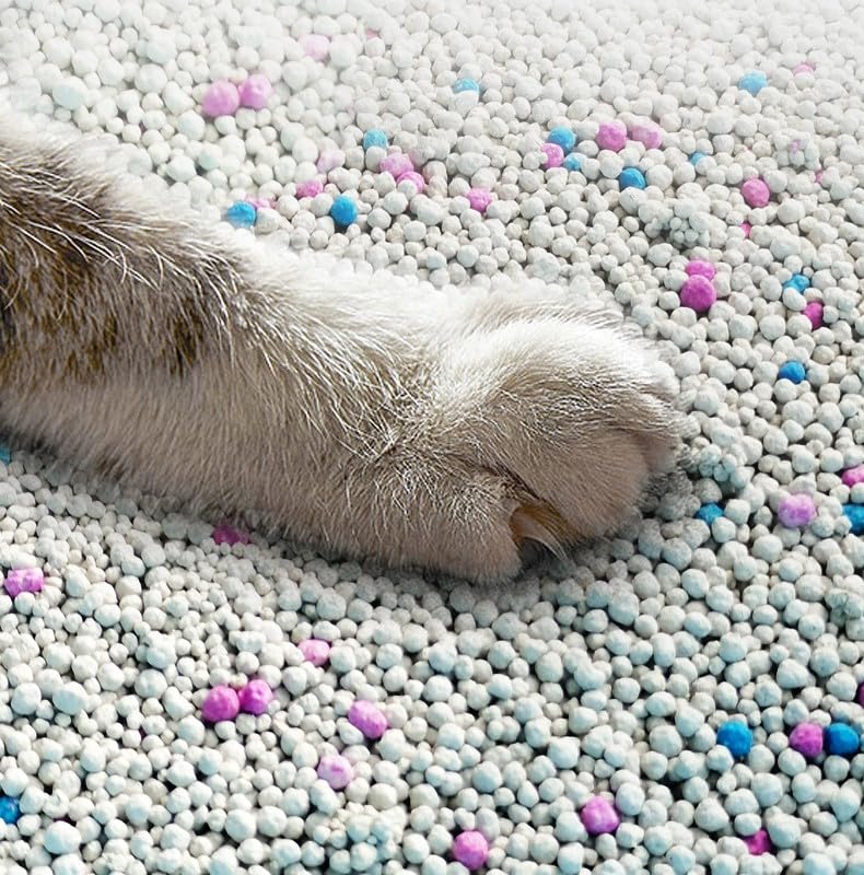 SKY-TOUCH Clumping Cat Litter, Bentonite Cat litter, Scented Litter, Litterfree Paws, Long-lasting Freshness, Antibacterial Protection, Safe for Pets and People (5kg Lemon)
