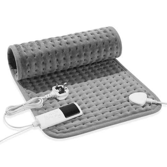 SKY-TOUCH Heating pad, Electric Heat Pad with Automatic Switch-Off and 9 Levels Heating pad - Machine Washable,30 * 60cm,Grey