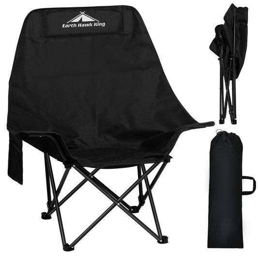 SKY-TOUCH Outdoor Portable Camping Chair, Lightweight Folding Camping Chair,with High Back Padded and Portable Carrying Bag,for Outdoor Fishing, Hiking, Backpacking, Picnic, Beach, Traveling