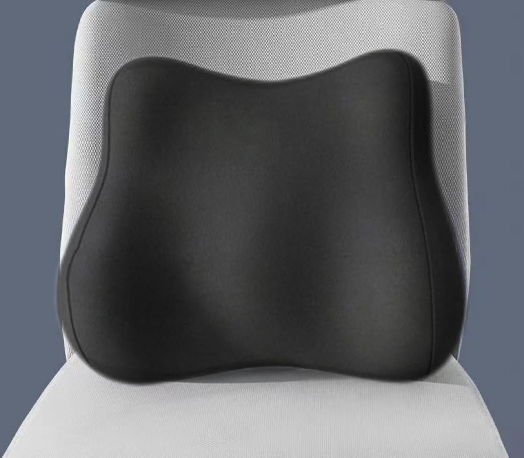 SKY-TOUCH Ergonomic Lumbar Support Pillow, Memory Foam Backrest for Car or Office Chair - Fits Most Seats, Travel, Driving, Lumbar Support Pillow, Back Pain Relief, Improve Posture