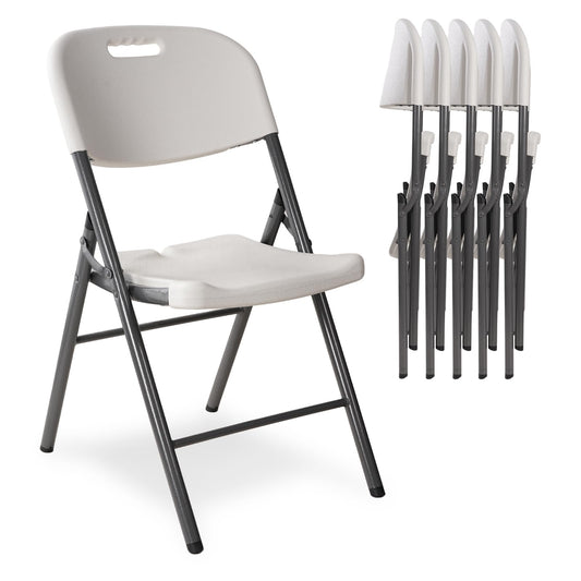 SKY-TOUCH 1 PACK Plastic Folding Chairs, Heavy Duty Foldable Indoor Outdoor Trestle Folding Seats for Office, Garden Event Party, Art & Crafts, Camping Picnics