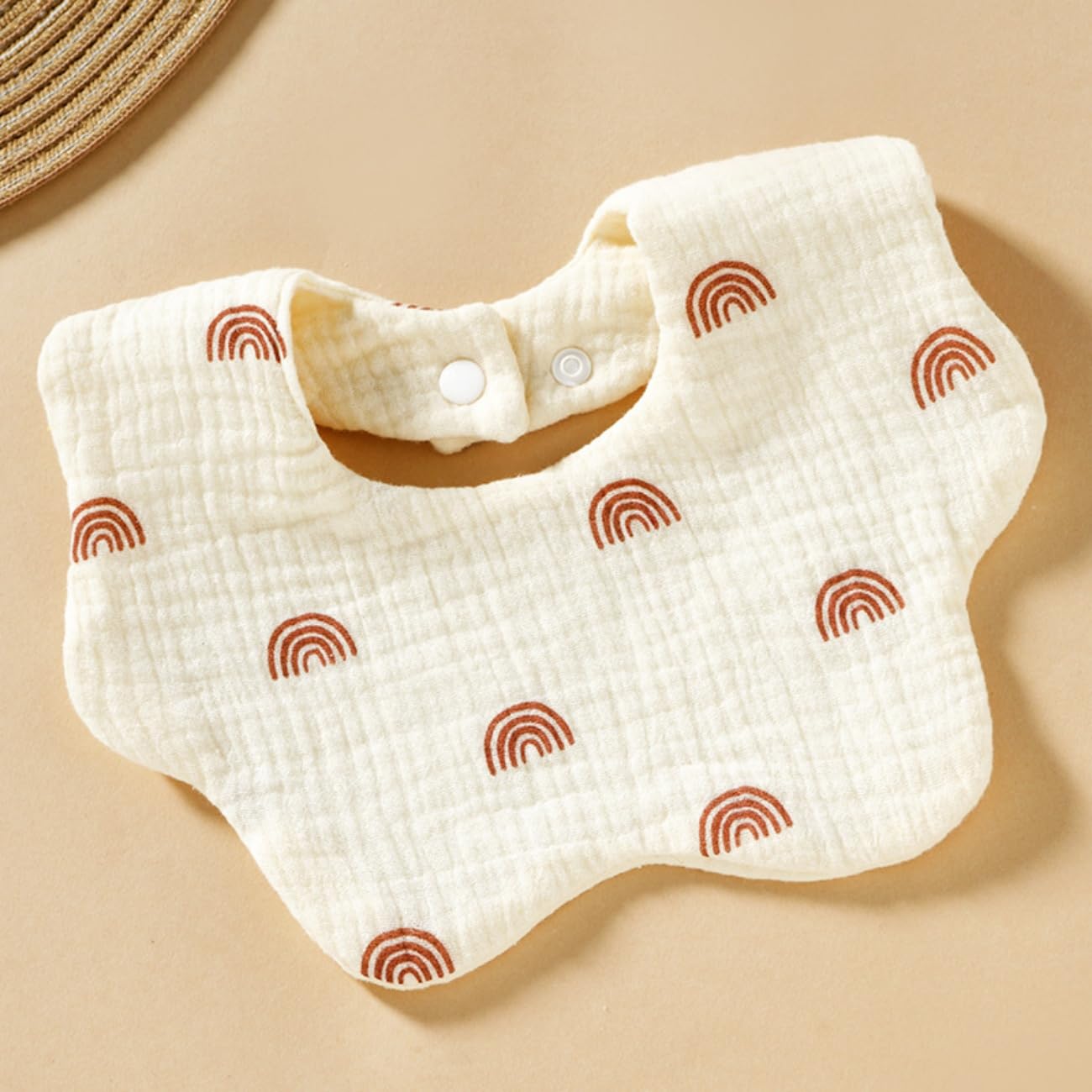 SKY-TOUCH Muslin Baby Drooling Bibs 5/10pack, 100% Cotton Soft Absorbent Bandana Drool Bibs with Adjustable Snaps Cotton for Teething and Drooling Unisex Baby