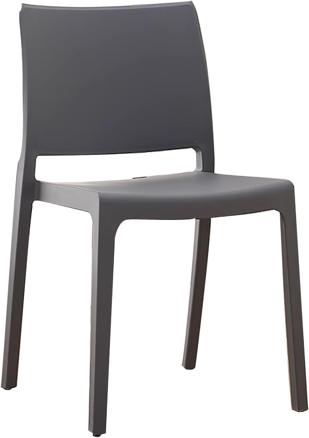 SKY-TOUCH Plastic Dining Chair with Backrest - Stackable,Modern Office Guest Chair for Indoor & Outdoor Plastic Side Chair Use in Dining Room or Meeting Room,48 * 48 * 80cm,1 PCS