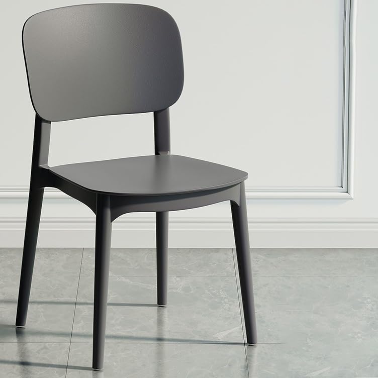 SKY-TOUCH Plastic Dining Chair with Backrest - Stackable,Modern Office Guest Chair for Indoor & Outdoor Plastic Side Chair Use in Dining Room or Meeting Room,48 * 48 * 80cm,1 PCS