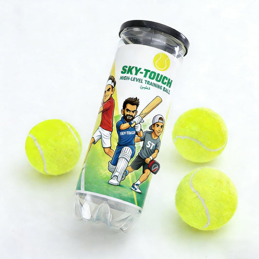 SKY-TOUCH 3Pcs Tennis Balls : 135cm High Bounce Practice Balls in Sealed Tub parent asin