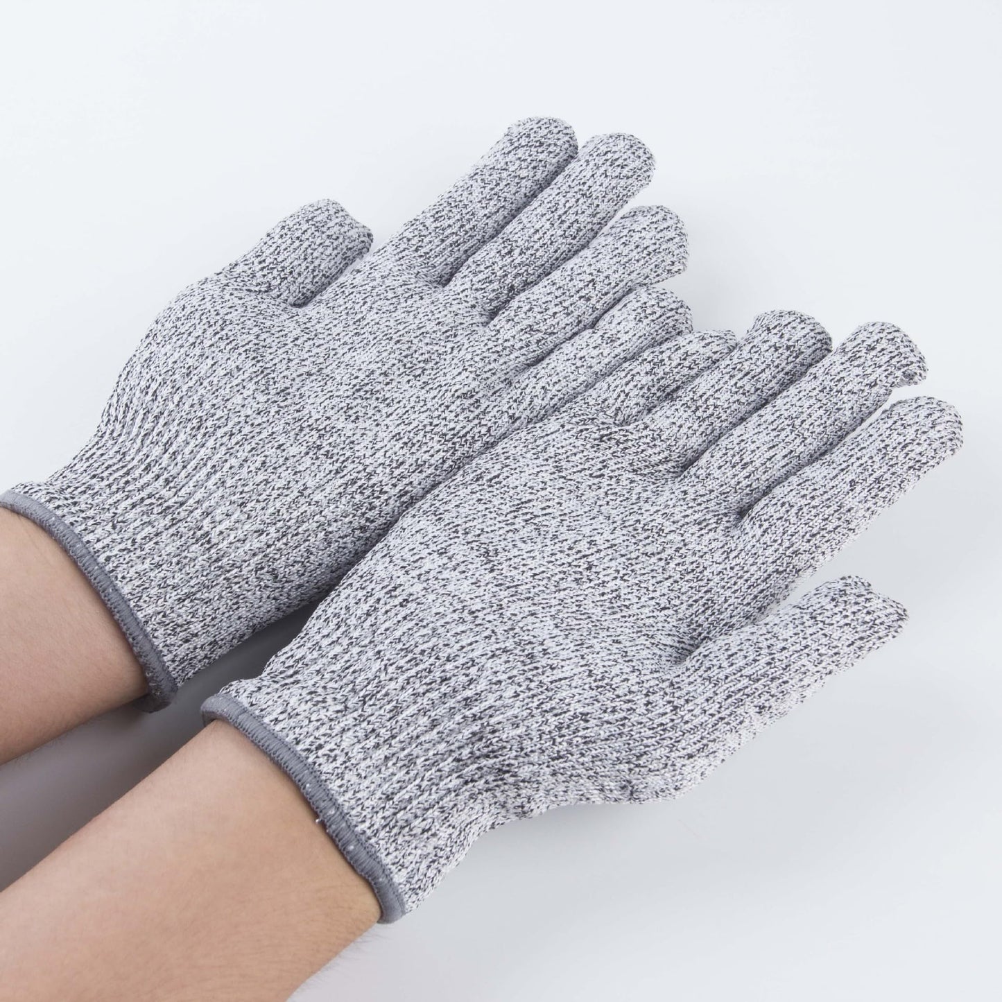 SKY-TOUCH Cut Resistant Gloves Level 5 Protection: HPPE Safety Gloves for Kitchen, Meat Cutting, Mandoline, Factory, Warehouse, Glass Handling – Food Grade, Comfortable, Machine Washable (L)