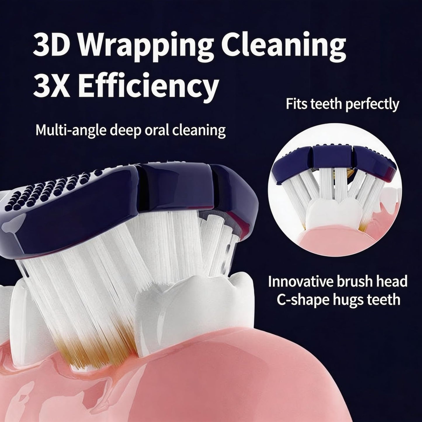 SKY-YOUCH Adult Soft Τoothbrush, Medium Soft Τoothbrush, Three-sided Bristle Τoothbrush, Excellent Cleaning Effect, Convenient for Traveling, Suitable for Sensitive Teeth and Gum Recession (6 Pack)