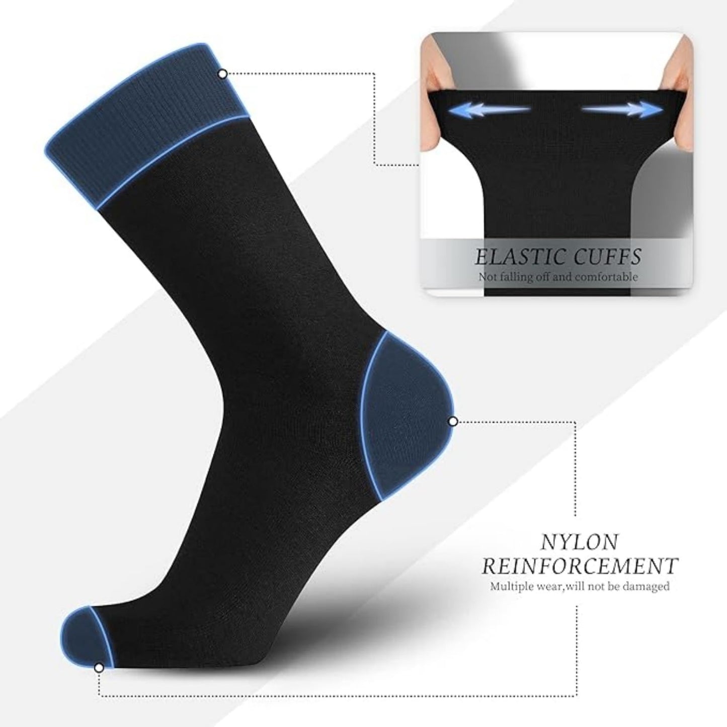 SKY-TOUCH Mens Men's Dress Crew Socks Men's Dress Crew Socks