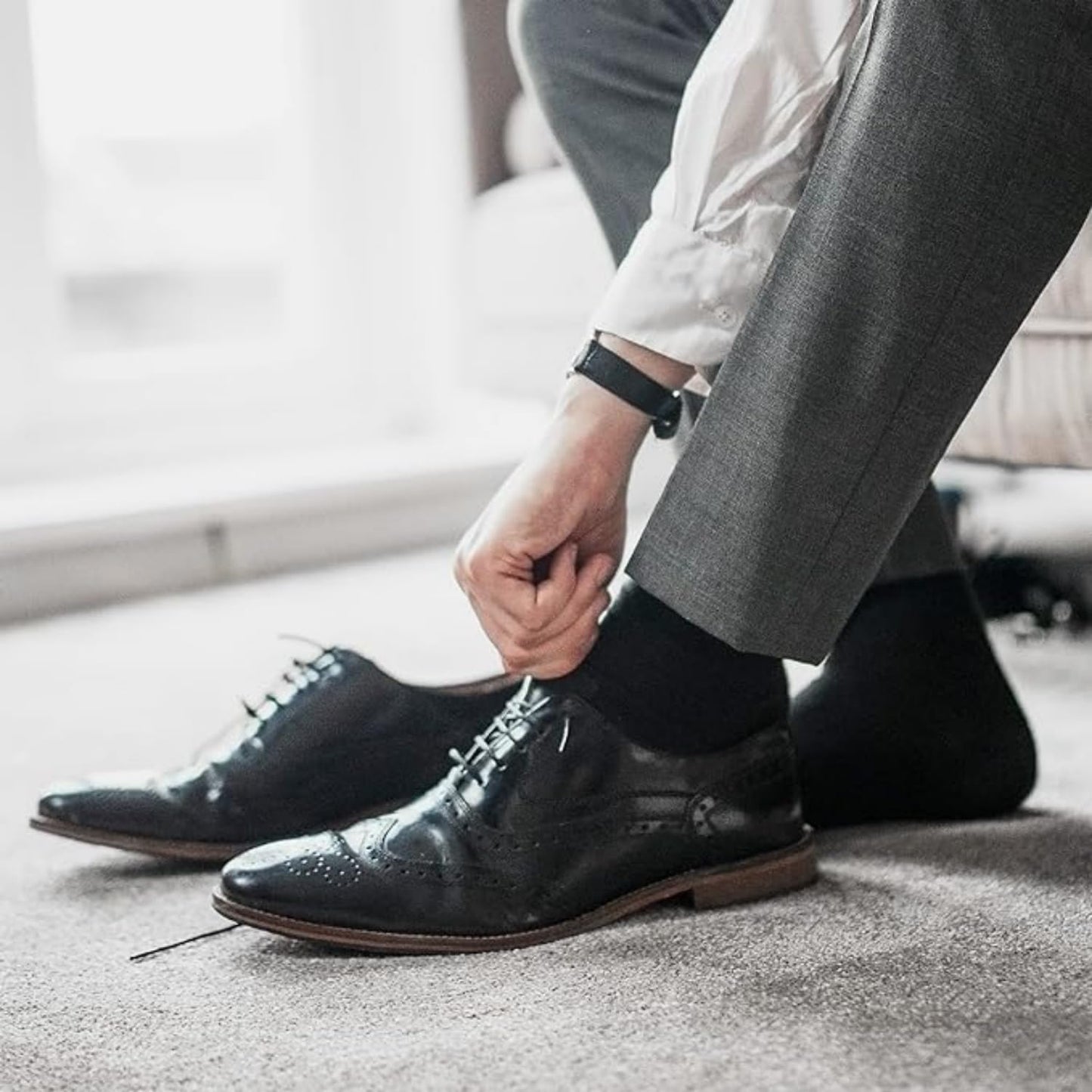 SKY-TOUCH Mens Men's Dress Crew Socks Men's Dress Crew Socks