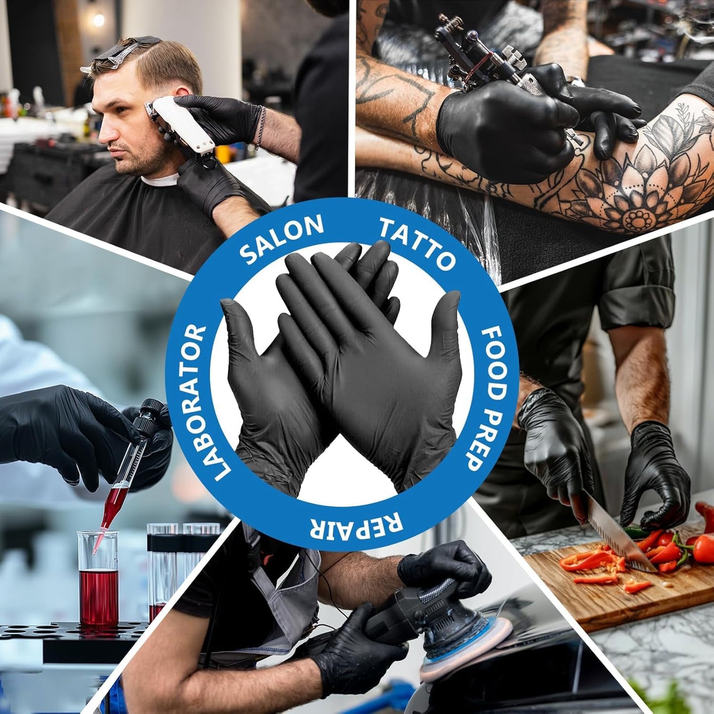 SKY-TOUCH Disposable Vinyl Gloves, 100 Count, Powder-Free & Latex-Free, Food Safe, Non-Sterile, Ambidextrous, For Cooking, Food Prep, Cleaning & Professional Use (XL )