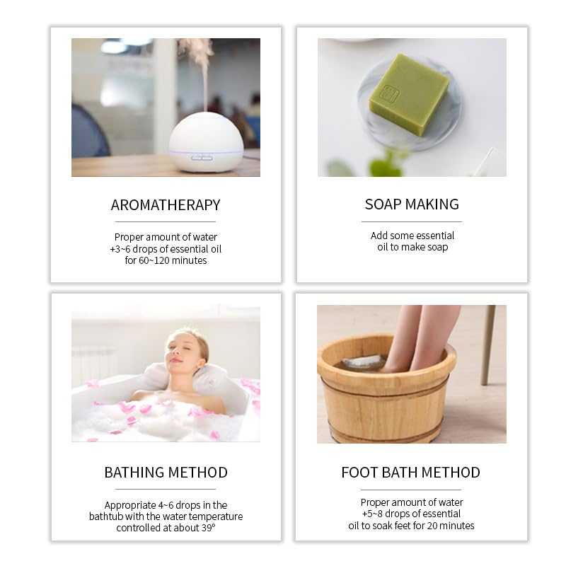 SKY-TOUCH Essential Oils Set, Premium Pure Oil for Diffusers, 100% Therapeutic Grade Aromatherapy Oils, Bottles*10mL ， Sleep, SPA, Relaxation, Ideal for Diffuser & Humidifier -