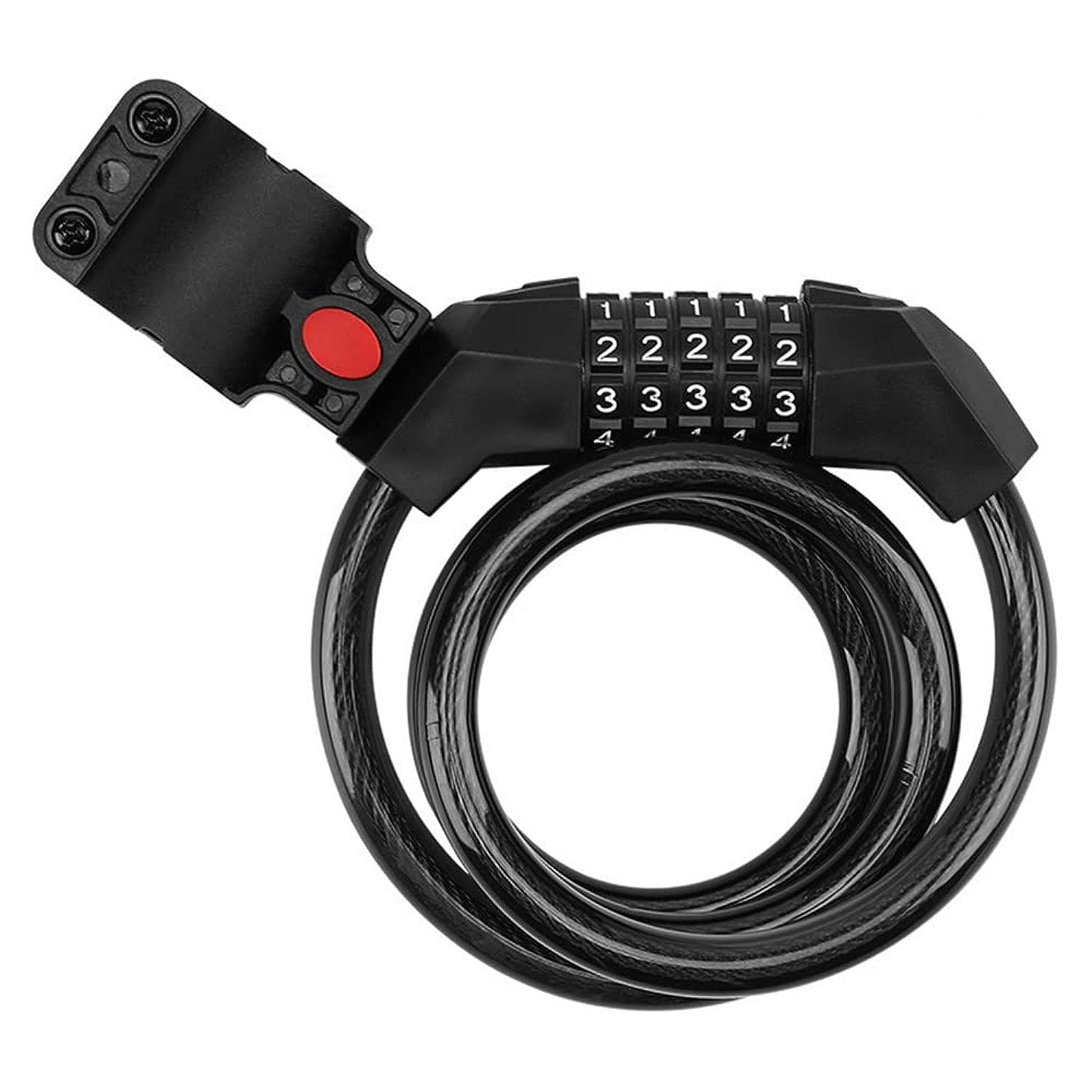 SKY-TOUCH Bike Lock Cable, 1.2M 5-Digit Code Bicycle Lock Coiling Resettable Combination Bike Locks Anti Theft Cycling Password Lock For Bikes And Scooters