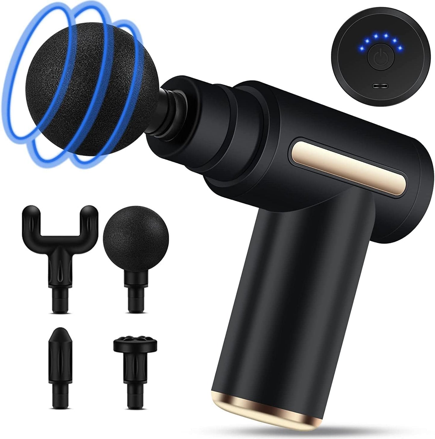 SKY-TOUCH Massage Gun,Professional Muscle Percussion Massager with 6 Speeds,Quiet Portable Electric Massager for Shoulder, Body,Back,and Physiotherapy,Compact Cordless Design,19x13x4.5cm