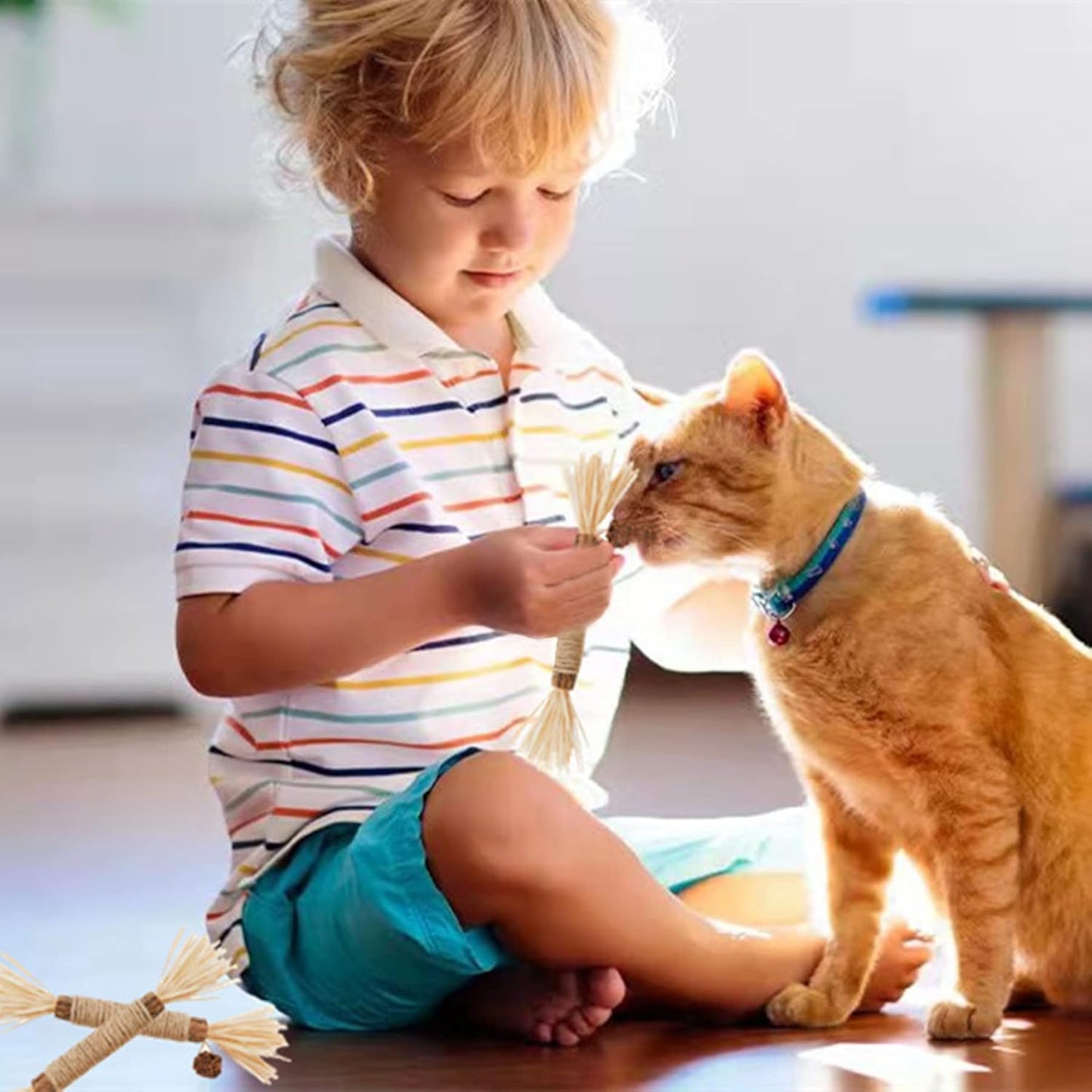 SKY-TOUCH 3 PCS Natural Silvervine Sticks Cat Toy, Catnip Dental for Kitten Teeth Cleaning, Silvervine Chew Stick for Cat & Kitten