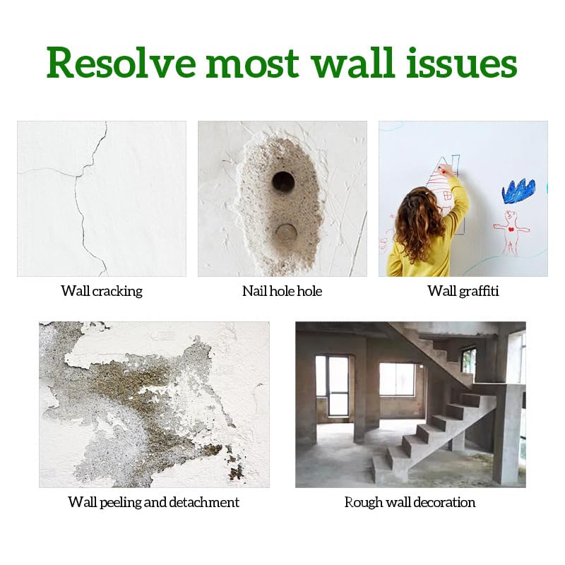 SKY-TOUCH Wall Repair Paste Kit – 250g White Spackle for Cracks & Holes, Fast-Drying, Odorless Putty With Scraper, Sandpaper & Gloves for Smooth Interior Wall Finish