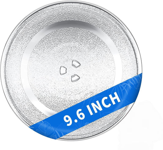 SKY-TOUCH Microwave Plate 24.5cm, Small Glass Microwave Replacement Turntable Tray, Easy to Clean, Dishwasher Safe