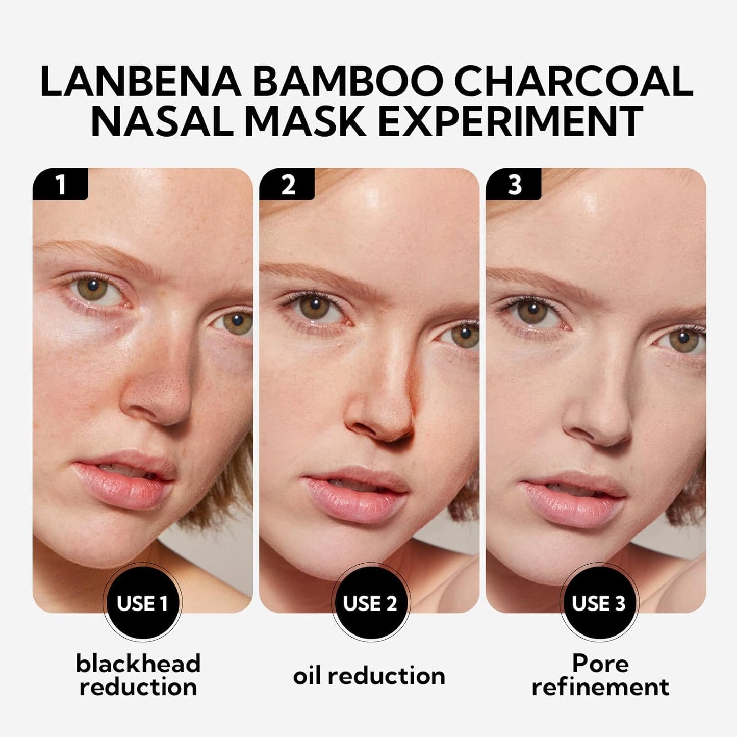 SKY-TOUCH Blackhead Removal Mask Peel Off Facial Black Mask, Purifying Bamboo Charcoal Nose Facial, Removes Blackheads Acne, Deep Pore Cleansing, Skin Brightening for All Skin Types of Men and Women